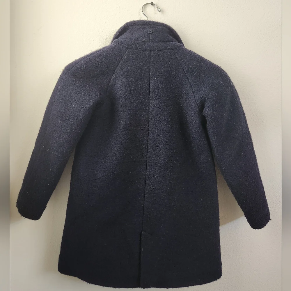 Jacadi Paris Girls Navy Blue Coat Jacket Wool Insulated‎ Size 8A